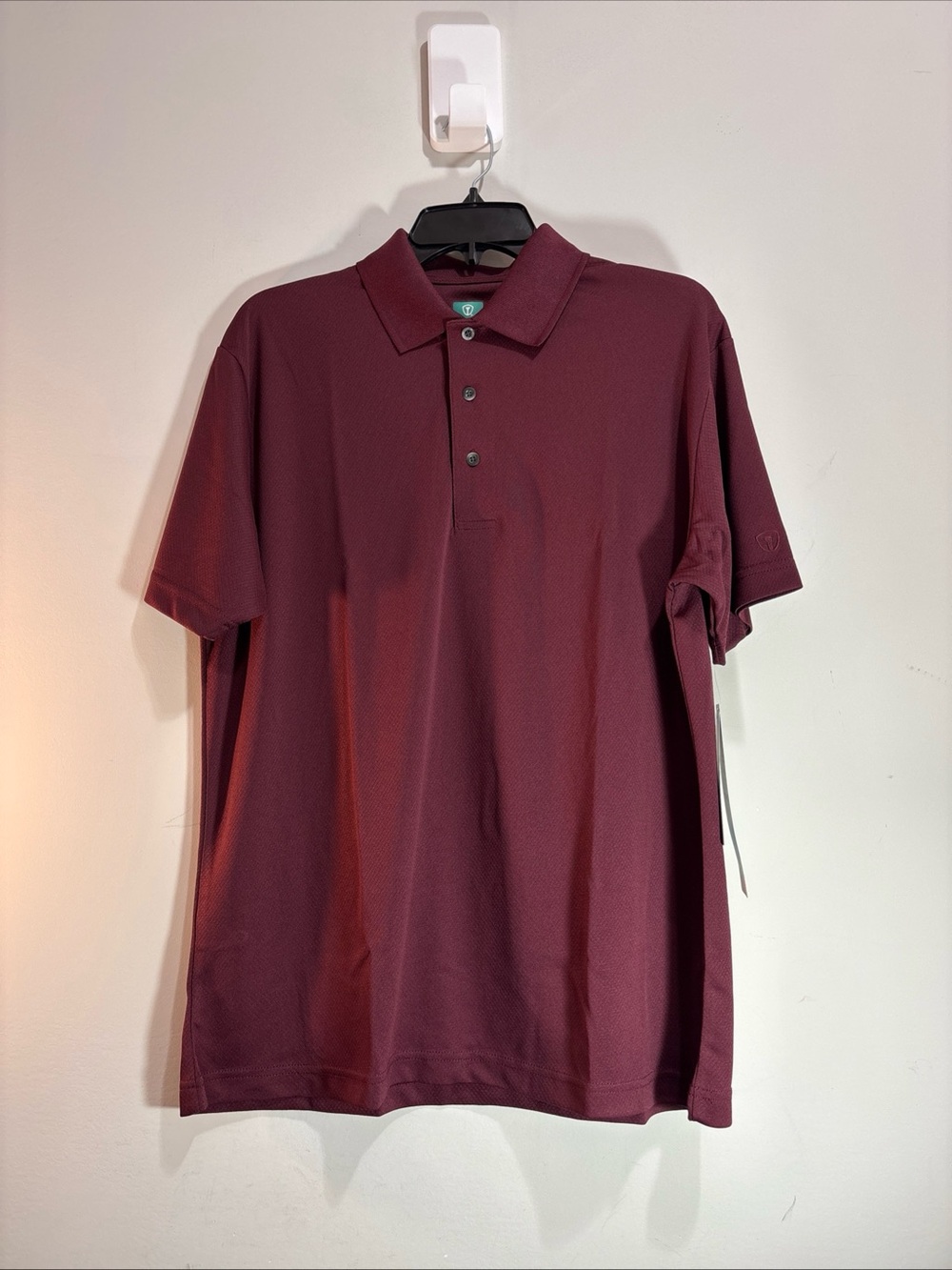 Pro tour Men's Burgundy Polo Shirt - Classic Short Sleeve. NWT!! 1335